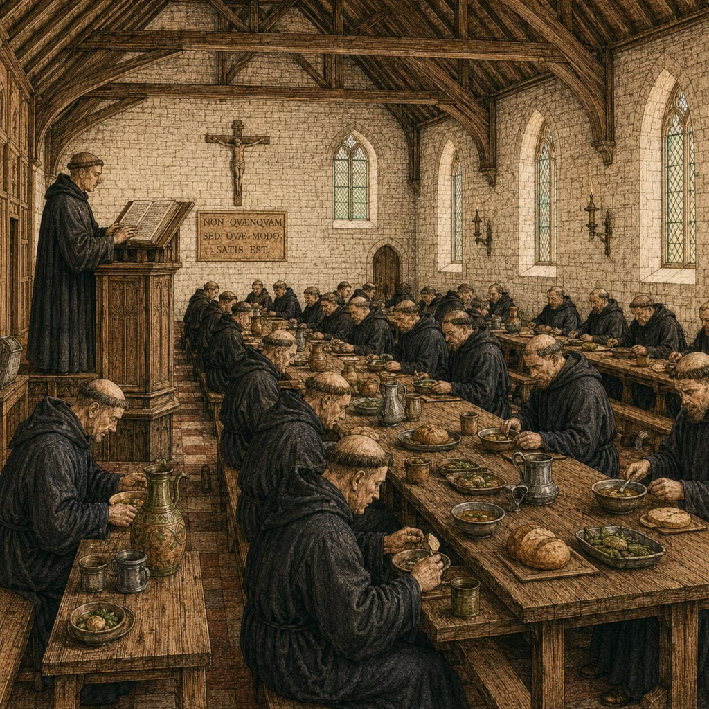 Reading Abbey History Monks Eating