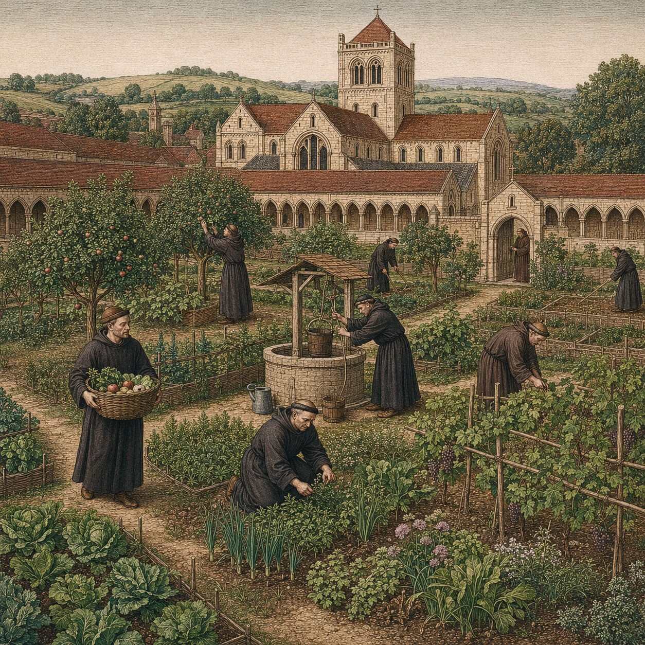 Reading Abbey History Monks Gardening 