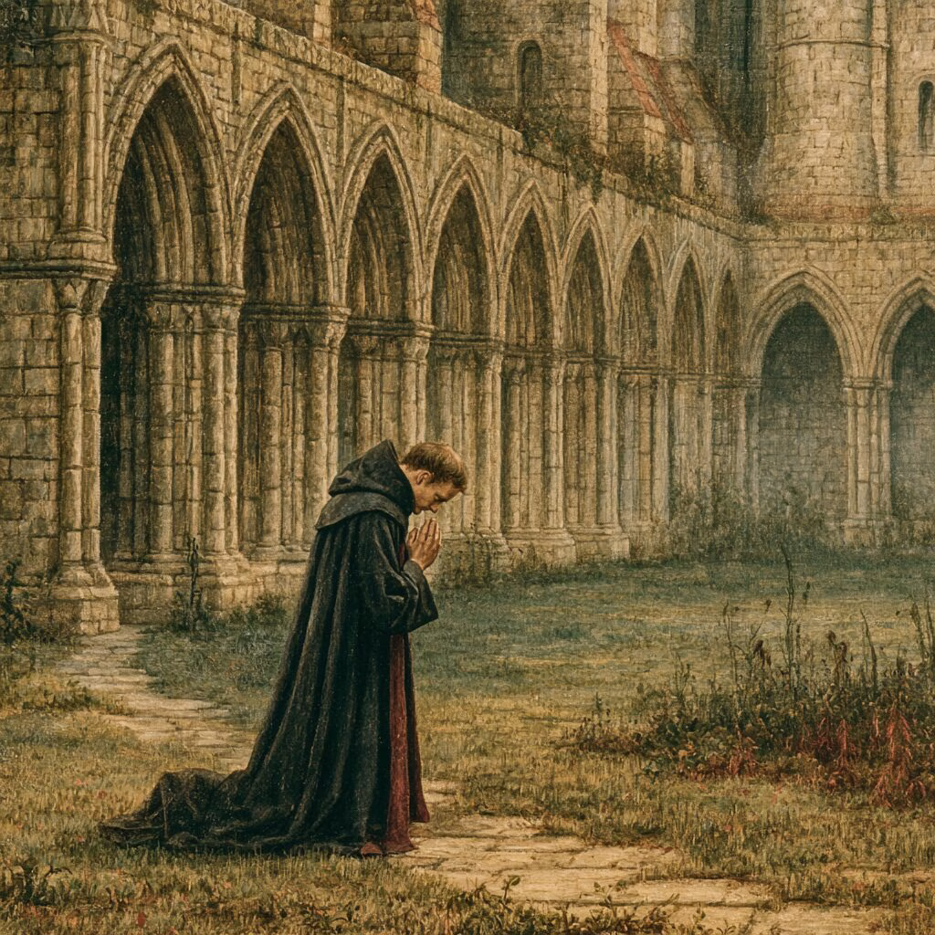 Reading Abbey History Monk Praying 